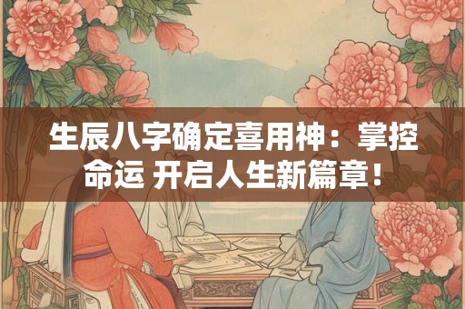 生辰八字确定喜用神：掌控命运 开启人生新篇章！