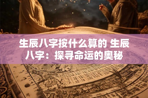 生辰八字按什么算的 生辰八字：探寻命运的奥秘