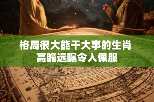 格局很大能干大事的生肖 高瞻远瞩令人佩服