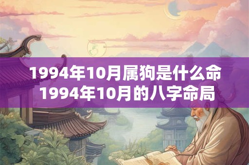 1994年10月属狗是什么命 1994年10月的八字命局
