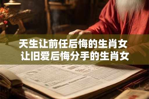 天生让前任后悔的生肖女 让旧爱后悔分手的生肖女