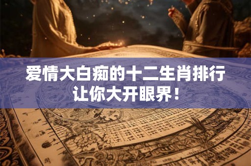 爱情大白痴的十二生肖排行让你大开眼界！