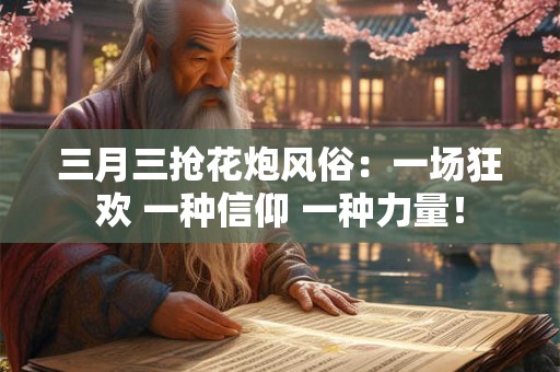 三月三抢花炮风俗：一场狂欢 一种信仰 一种力量！