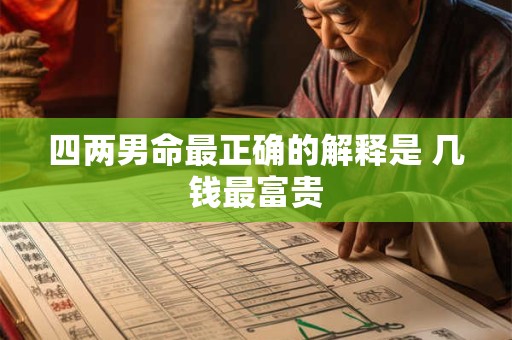 详细阅读:四两男命最正确的解释是 几钱最富贵 四两男命最正确的解释是 几钱最富贵