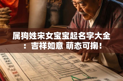 属狗姓宋女宝宝起名字大全：吉祥如意 萌态可掬！