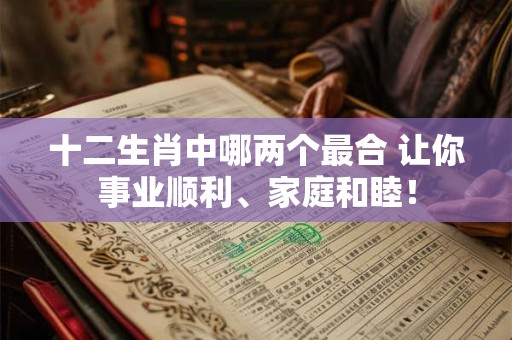 十二生肖中哪两个最合 让你事业顺利、家庭和睦！