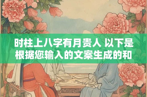 时柱上八字有月贵人 以下是根据您输入的文案生成的和