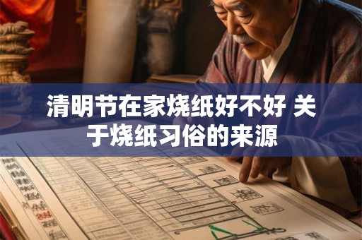 清明节在家烧纸好不好 关于烧纸习俗的来源