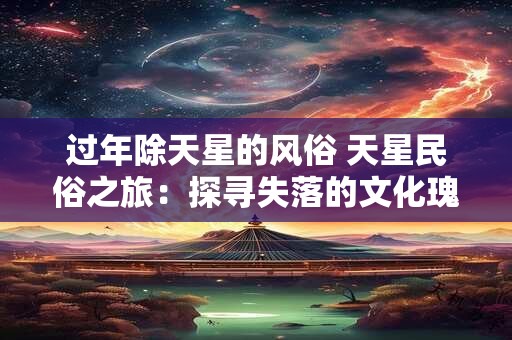 过年除天星的风俗 天星民俗之旅：探寻失落的文化瑰宝
