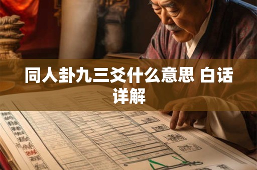 同人卦九三爻什么意思 白话详解