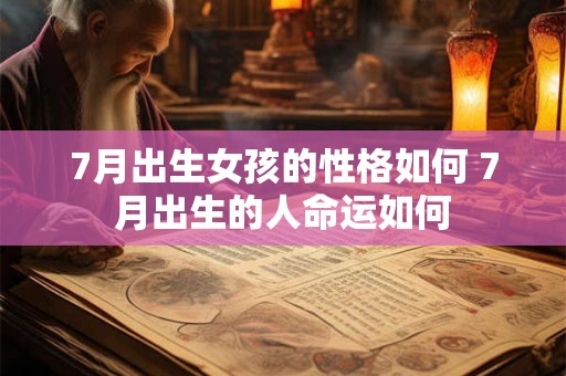 7月出生女孩的性格如何 7月出生的人命运如何