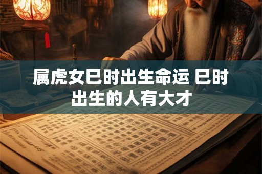 属虎女巳时出生命运 巳时出生的人有大才