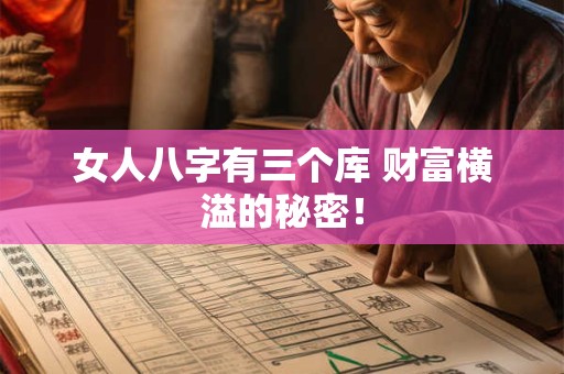 女人八字有三个库 财富横溢的秘密！