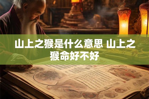 山上之猴是什么意思 山上之猴命好不好