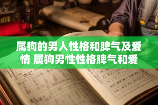属狗的男人性格和脾气及爱情 属狗男性性格脾气和爱情如何