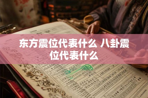 东方震位代表什么 八卦震位代表什么