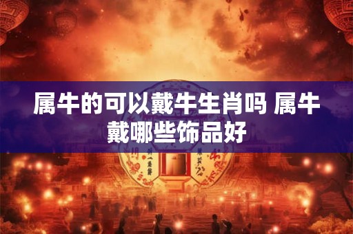 属牛的可以戴牛生肖吗 属牛戴哪些饰品好