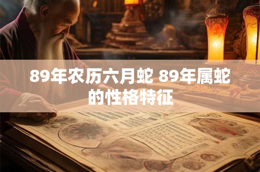 89年农历六月蛇 89年属蛇的性格特征