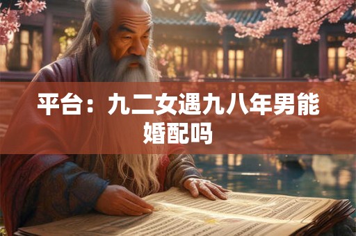 平台：九二女遇九八年男能婚配吗