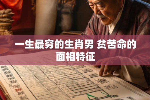 一生最穷的生肖男 贫苦命的面相特征