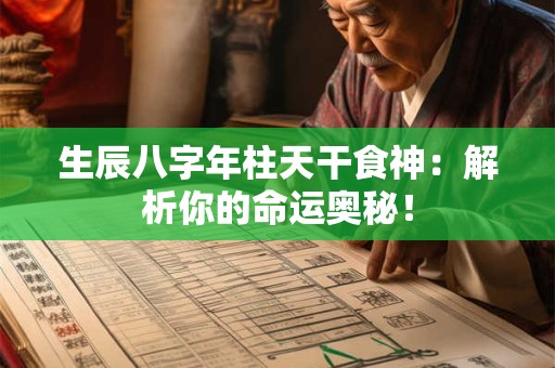 生辰八字年柱天干食神：解析你的命运奥秘！