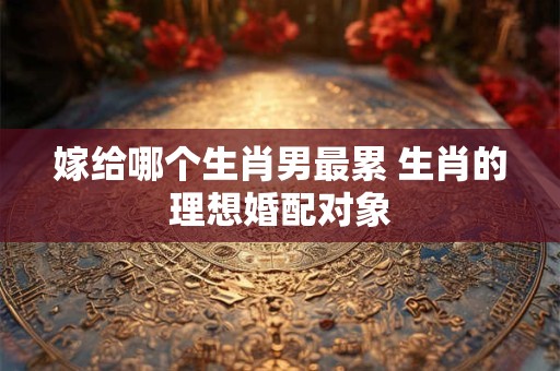 嫁给哪个生肖男最累 生肖的理想婚配对象