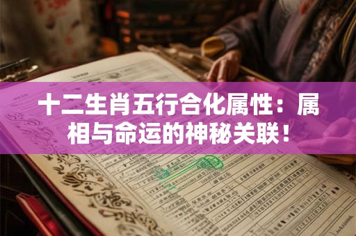 十二生肖五行合化属性：属相与命运的神秘关联！