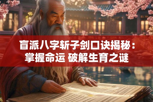 盲派八字斩子剑口诀揭秘：掌握命运 破解生育之谜