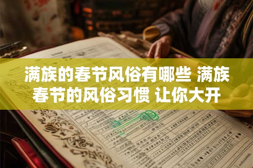 满族的春节风俗有哪些 满族春节的风俗习惯 让你大开眼界！
