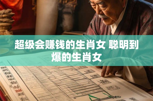 超级会赚钱的生肖女 聪明到爆的生肖女