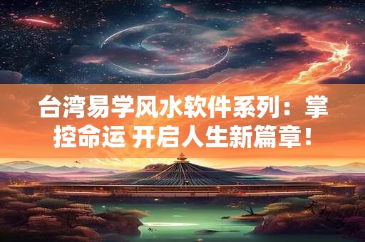台湾易学风水软件系列：掌控命运 开启人生新篇章！