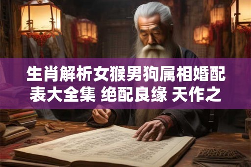 生肖解析女猴男狗属相婚配表大全集 绝配良缘 天作之合！