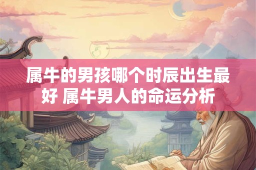 属牛的男孩哪个时辰出生最好 属牛男人的命运分析