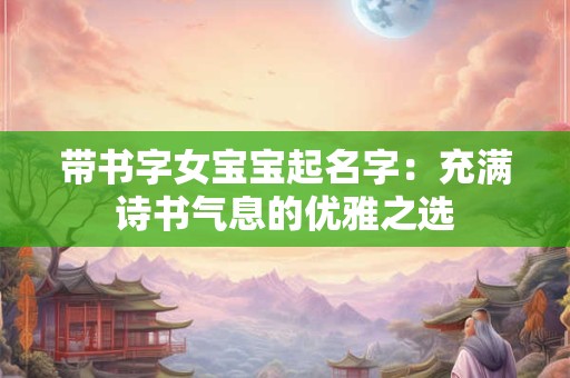 带书字女宝宝起名字：充满诗书气息的优雅之选