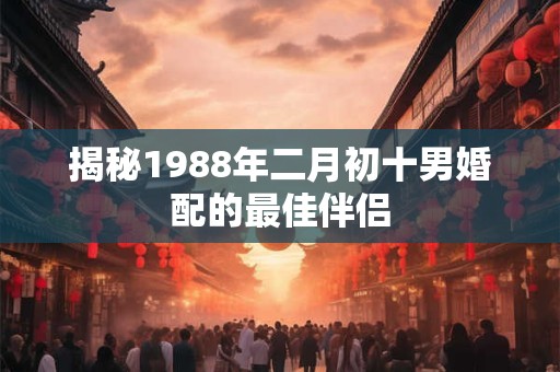 揭秘1988年二月初十男婚配的最佳伴侣