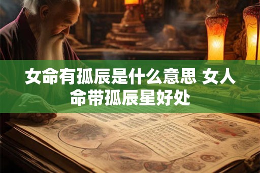 女命有孤辰是什么意思 女人命带孤辰星好处