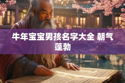牛年宝宝男孩名字大全 朝气蓬勃