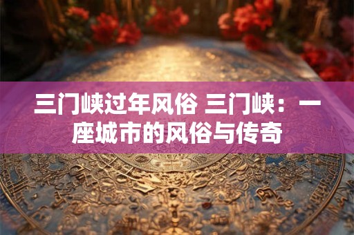 三门峡过年风俗 三门峡：一座城市的风俗与传奇