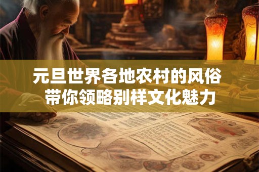 元旦世界各地农村的风俗 带你领略别样文化魅力