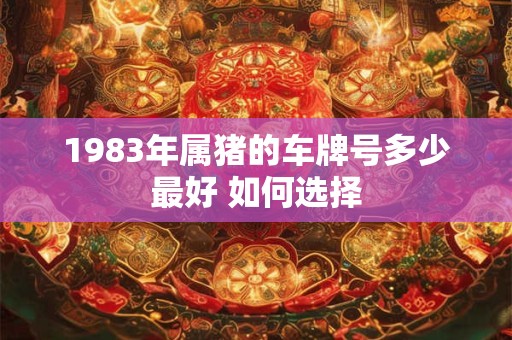 1983年属猪的车牌号多少最好 如何选择