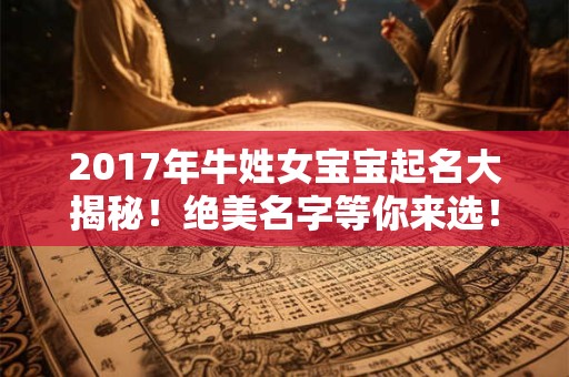2017年牛姓女宝宝起名大揭秘！绝美名字等你来选！