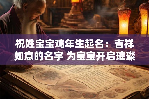 祝姓宝宝鸡年生起名：吉祥如意的名字 为宝宝开启璀璨人生