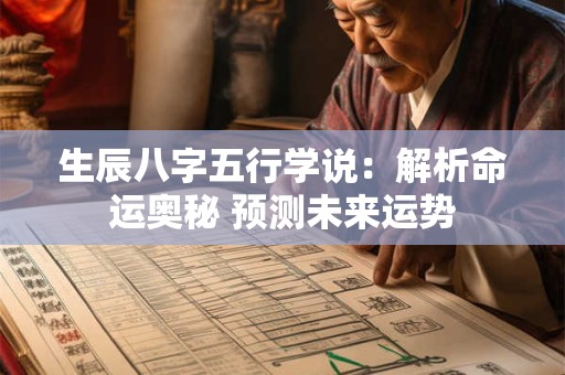 生辰八字五行学说：解析命运奥秘 预测未来运势