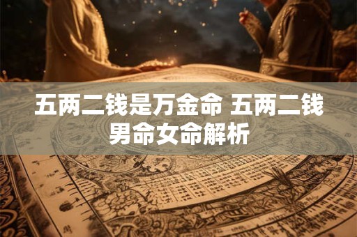 五两二钱是万金命 五两二钱男命女命解析