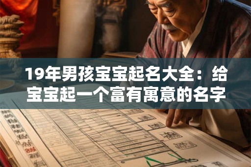 19年男孩宝宝起名大全：给宝宝起一个富有寓意的名字
