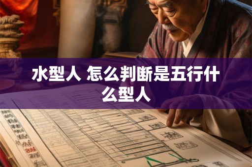 水型人 怎么判断是五行什么型人