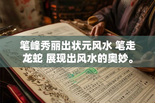笔峰秀丽出状元风水 笔走龙蛇 展现出风水的奥妙。