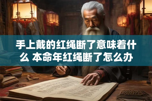 手上戴的红绳断了意味着什么 本命年红绳断了怎么办