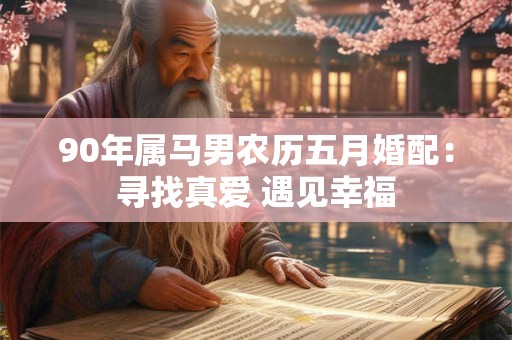 90年属马男农历五月婚配：寻找真爱 遇见幸福