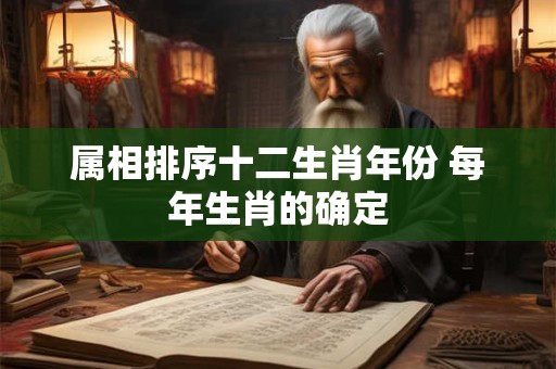 属相排序十二生肖年份 每年生肖的确定